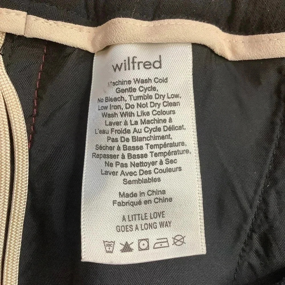 ARITZIA WILFRED Buffon Black Japanese Crepe Side Stripe Joggers S - Picture 11 of 15